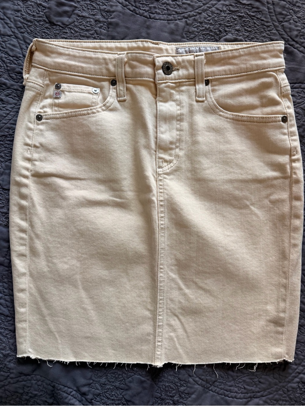 AG Adriano Goldschmied Cream High-Rise Denim Jeans